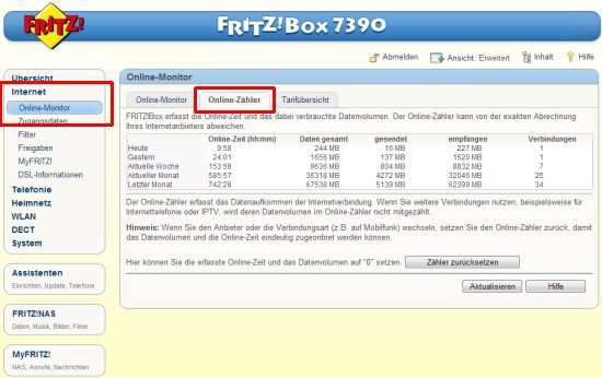 Fritz Box Traffic Einzelner Geräte Anzeigen FritzBox Traffic: Herausfinden, wie viele Daten heute, gestern, letzte